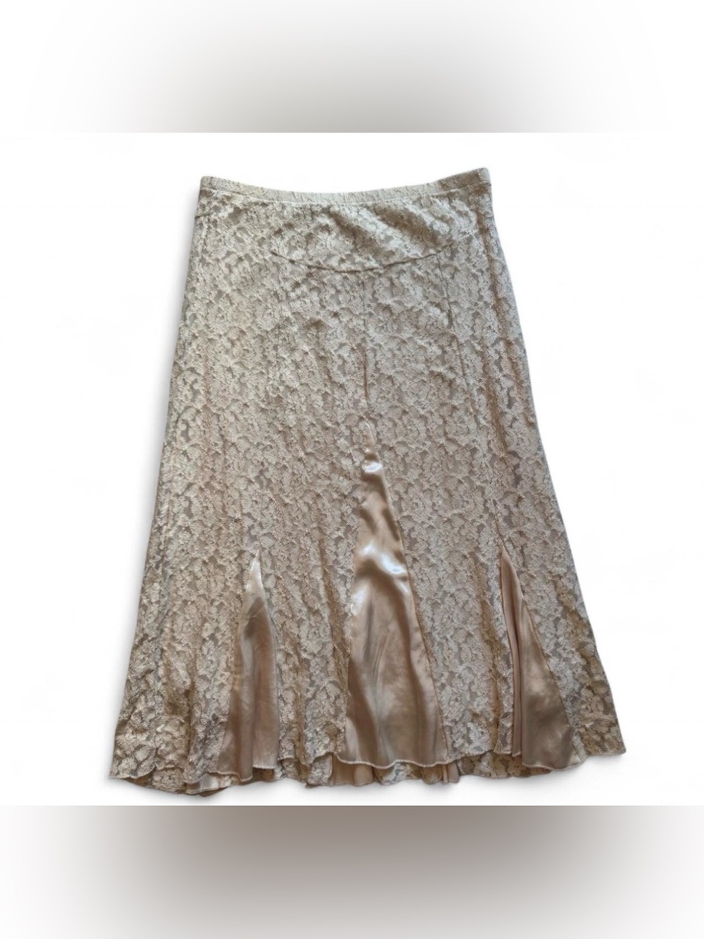 Y2K lace midi skirt